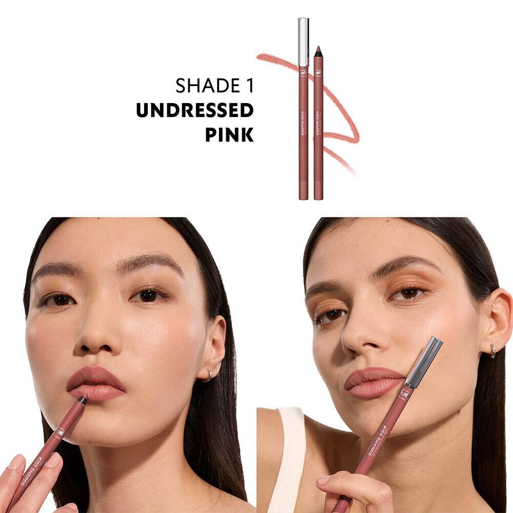 Model applying YSL LOVENUDE KISS SHAPER lip liner for sculpted nude lips.