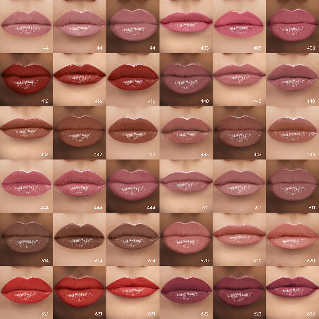 Model holding YSL The Inks Vinyl Cream, showcasing mirror-like shine and vibrant color lacquer