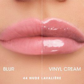 Side-by-side comparison of YSL The Inks Blur and Vinyl Cream finishes