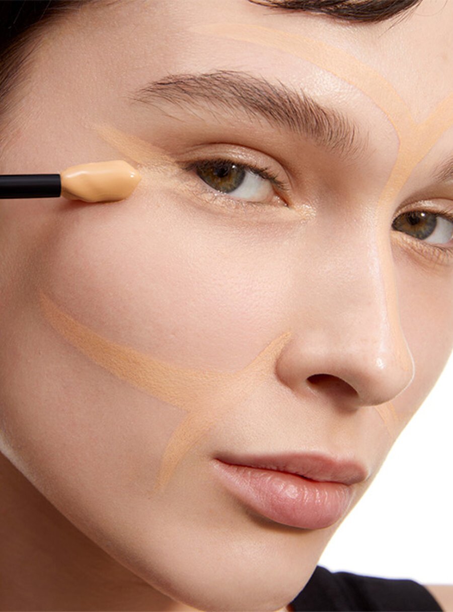 Step 1: Conceal – Cover dark circles, redness, and imperfections with YSL All Hours Concealer