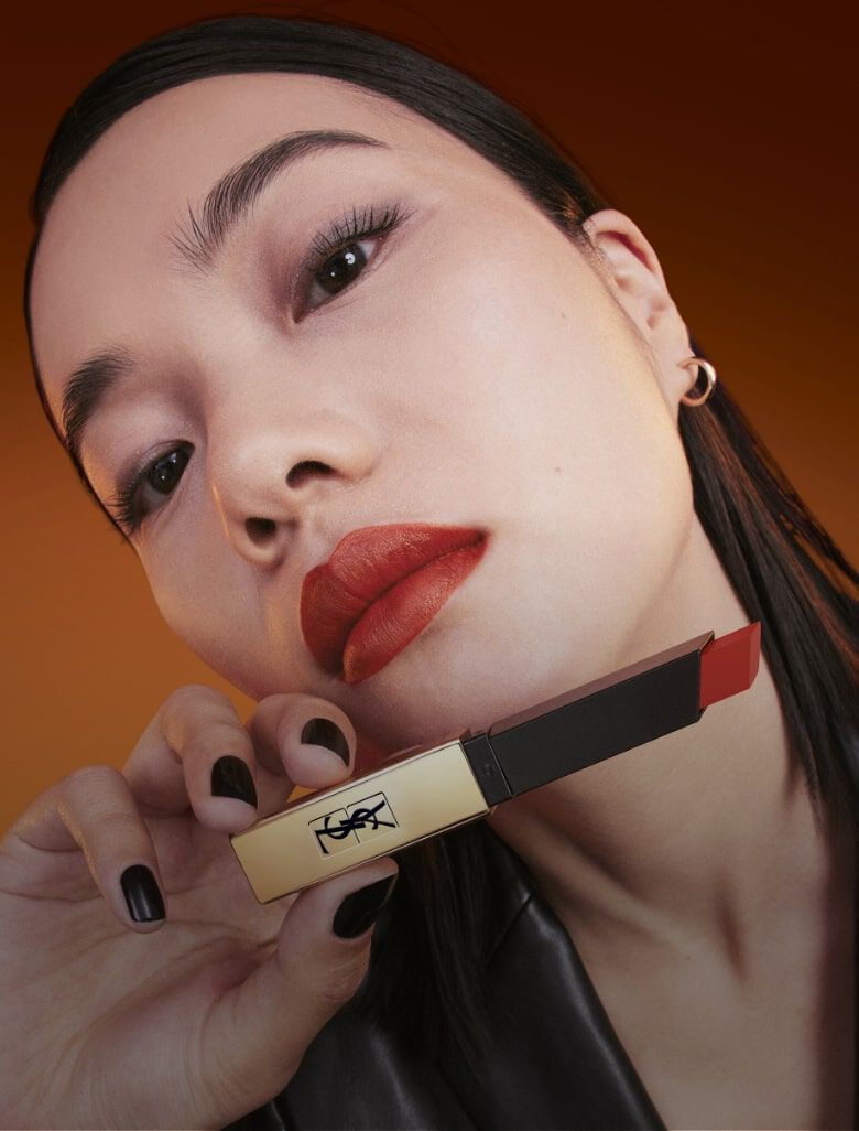 Shop Matte Lipstick Rouge Pur Couture The Slim YSL Beauty