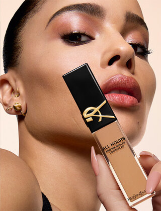 YSL All Hours Concealer showcased with model’s radiant complexion